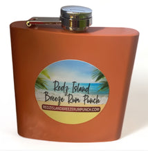 Load image into Gallery viewer, Redz Island Breeze Rum Punch Signature Stainless Steel Hip Flask (8 oz) With Funnel.