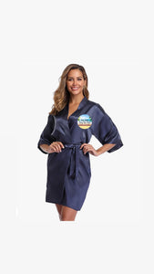 Redz Island Breeze Rum Punch Silky Short Robe Merch.