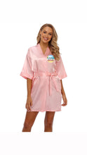 Load image into Gallery viewer, Redz Island Breeze Rum Punch Silky Short Robe Merch.
