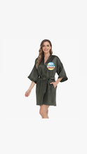 Load image into Gallery viewer, Redz Island Breeze Rum Punch Silky Short Robe Merch.

