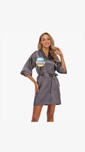 Load image into Gallery viewer, Redz Island Breeze Rum Punch Silky Short Robe Merch.
