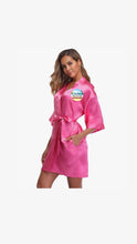 Load image into Gallery viewer, Redz Island Breeze Rum Punch Silky Short Robe Merch.

