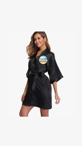 Redz Island Breeze Rum Punch Silky Short Robe Merch.