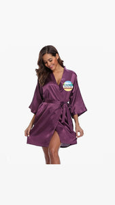 Redz Island Breeze Rum Punch Silky Short Robe Merch.